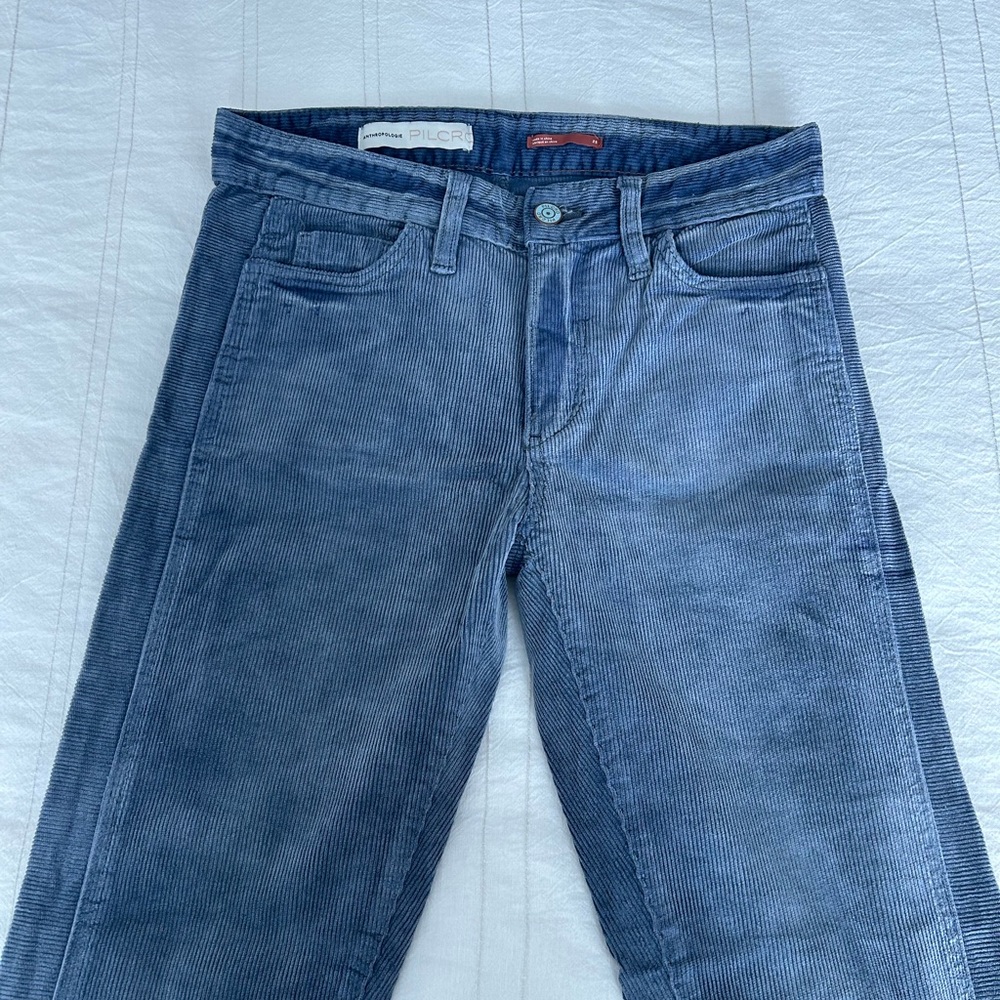 Anthropologie Pilcro Slate Corduroy Trousers